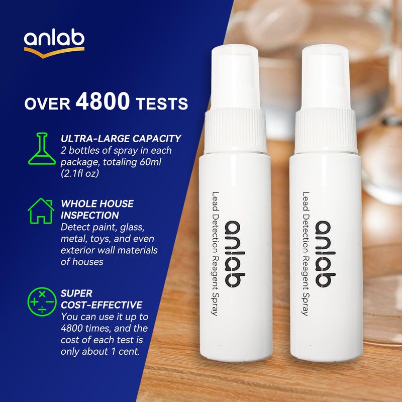 Lead Test Kit for Paint, Ceramics & More | Instant Lead Test | Up to 4800 Uses| Fast, Accurate Results | UV Light Visible (Lead Test) Lead Test Kit for Paint