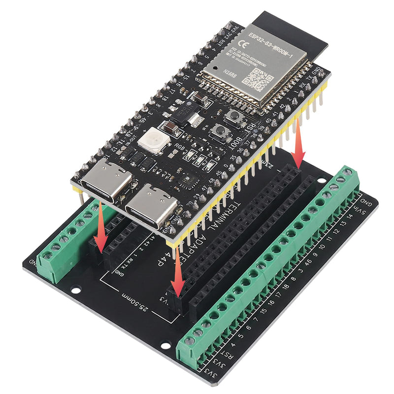 AITRIP 5PCS ESP32 S3 Expansion Board GPIO 1 into 2, Breakout Board 44 Pin Compatible with ESP32 S3 Development Board & N8R8/N16R8 Module