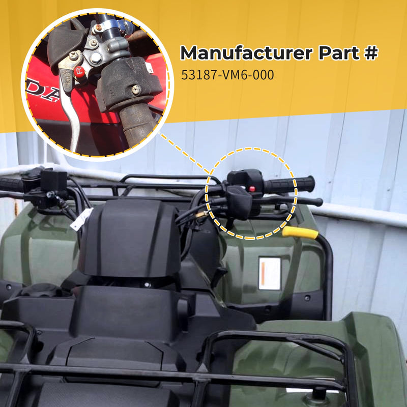 M MATI 1PCS Reverse Cap Button for Honda FourTrax 300 Rancher 350 420 Foreman 400 450 500 Recon 250 TRX300EX TRX250EX TRX250X TRX350 TRX250 TRX200 TRX125 ATC250 ATC125 53187-VM6-000