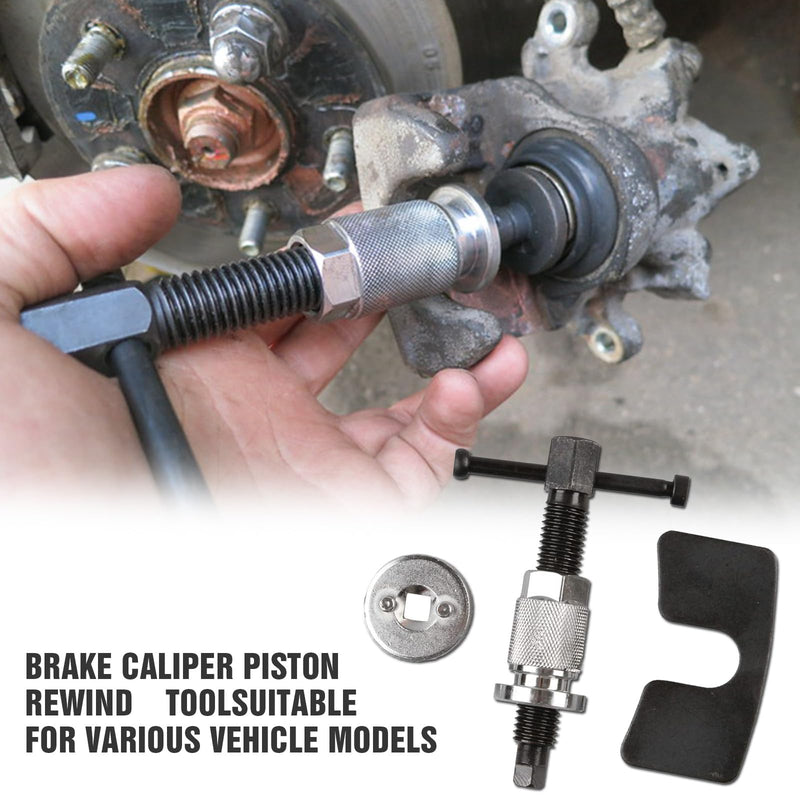 Car Brake Piston Wind Back Tool, Auto Rear Brake Pad Wind Back Tool, Brake Caliper Wind Back Tool for Replacement of Rear Brake Pad