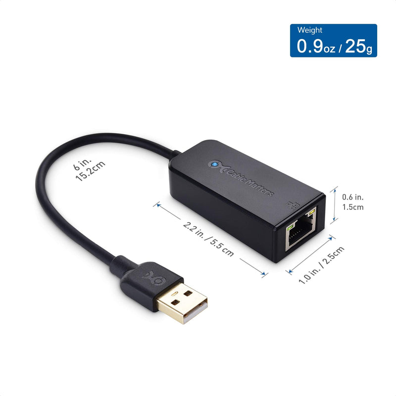 Cable Matters Gigabit USB to Ethernet Adapter for Switch Game Console and Laptops, Ethernet Adapter for NS, USB 3.0 to 10/100/1000Mbps Network, Not Compatible with macOS