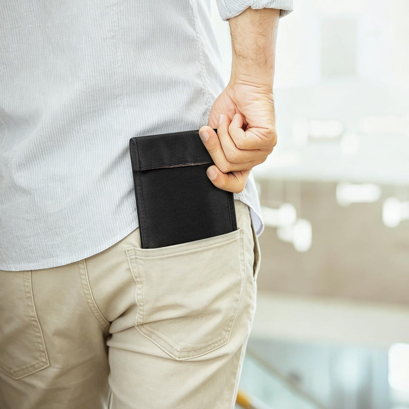 KOSMCCO Faraday Bag for Phone, Removable Signal Blocking Pouch Black | Signal Blocking, Removable Faraday Pouch, Organizes Daily Essentials, Ideal for Travel and Privacy