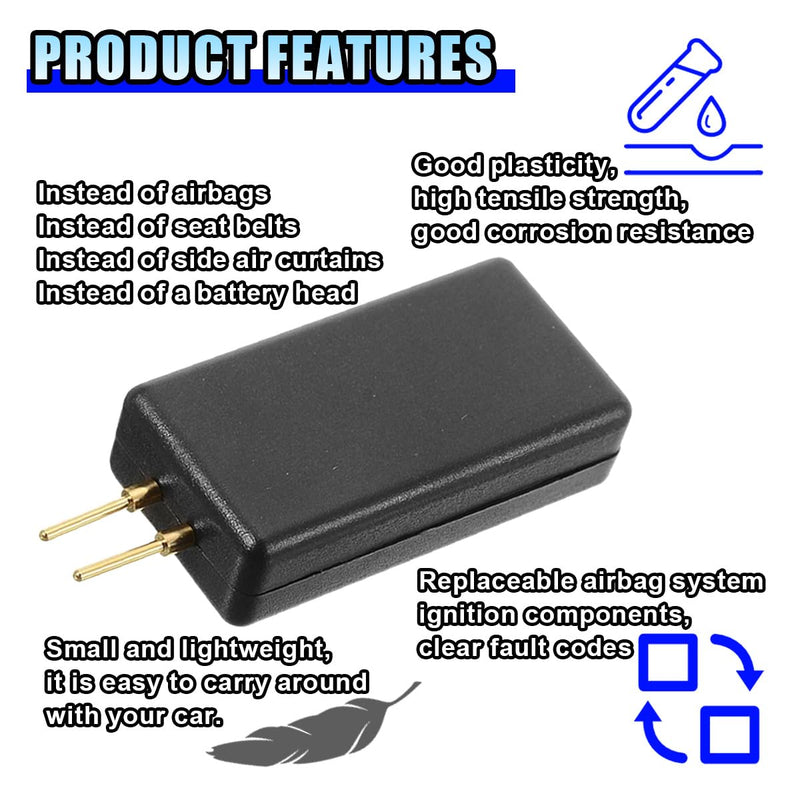 Car SRS Airbag Simulator Tester, 12V 2-Pin Airbag Bypass Resistor Testing Instrument, Car Airbag Inspection Tool, Auto Airbag Diagnostic Scanner Fault Finding Repair Tool for Truck SUV (4PCS) 4PCS