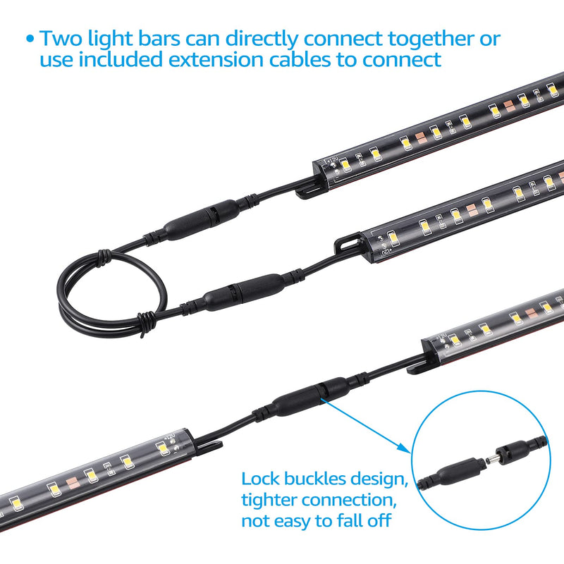 TORCHSTAR Smart LED Safe Lighting Kit, Voice & APP Control (6) 12 Inch Dimmable Linkable Light Bars, Compatible with Alexa, 900LM, 100-240V, for Under Cabinet Display Closet Showcase, 5000K Daylight Daylight (5000K)
