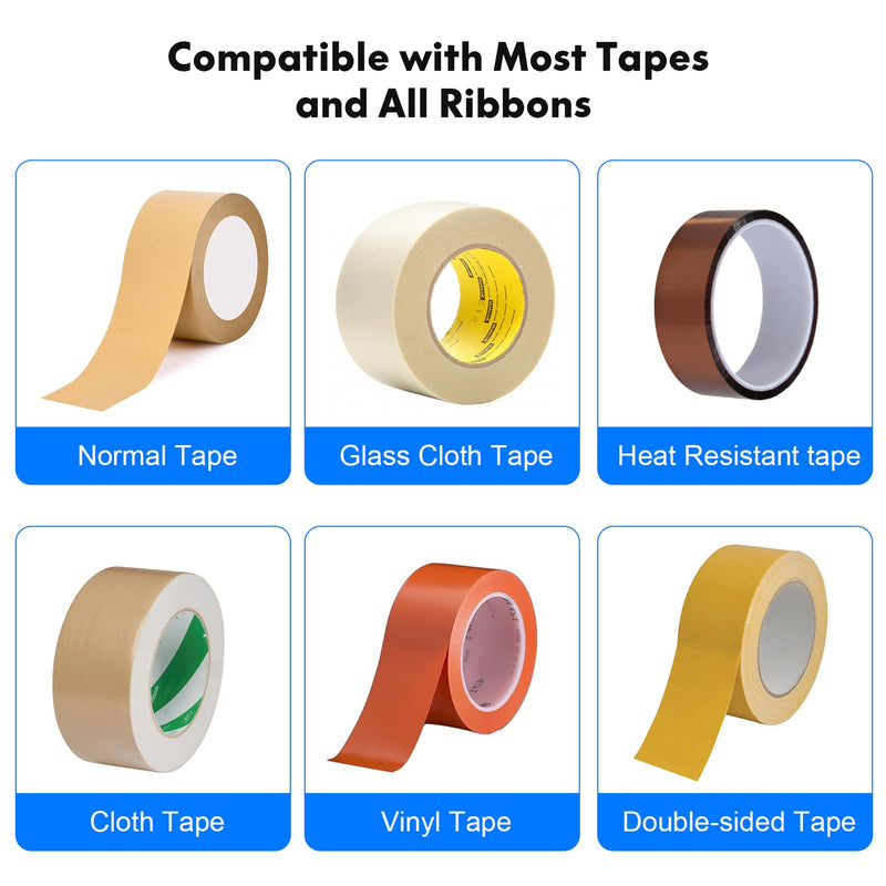 Ribbon Cutting Machine, Semi-Automatic Tape Dispenser, 6-60mm Width, 5-999mm Length, Ideal for Shipping, Schools, Restaurants, Business & Home