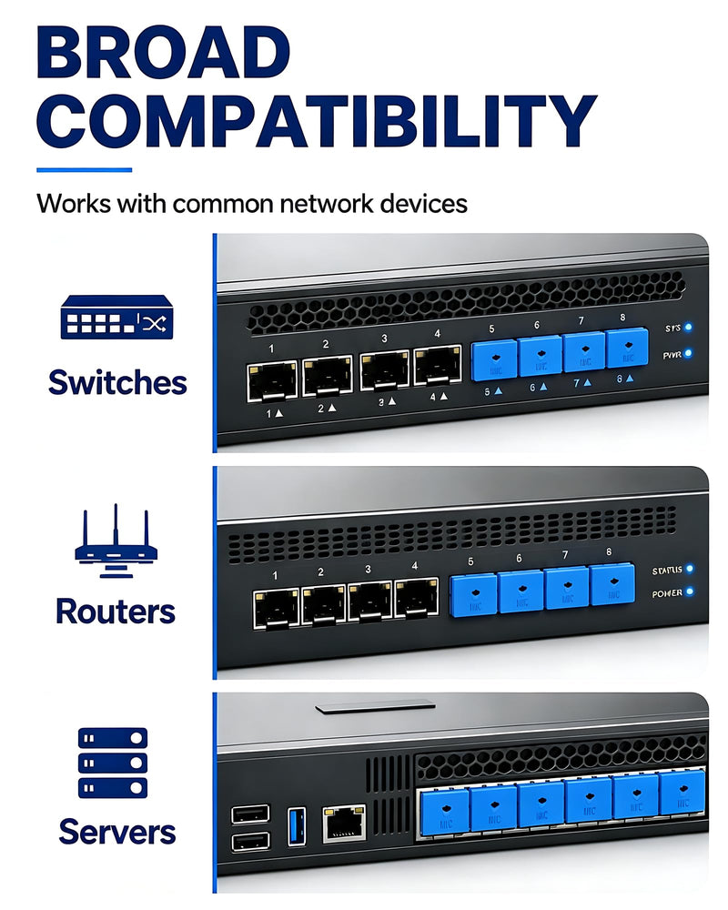 12-Pack SFP Port Lock with 1 Key,SFP Security Lock & Fiber Port Dust Plug,Prevent Unauthorized Network Access,SFP Dust Cover for Data Centers,Servers,Switches,Routers (Blue) 12+1 Blue