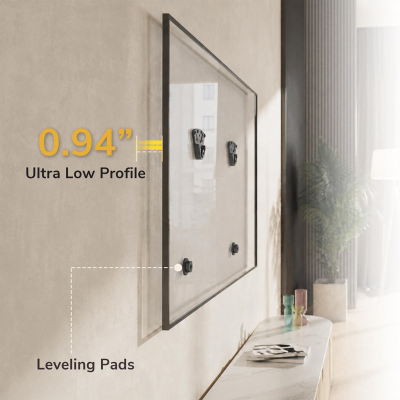 Mount-It! No Stud Studless TV Wall Mount for 32–100" TVs up to 165 lbs, No Drill Drywall Bracket, Universal VESA, Low Profile 0.94"
