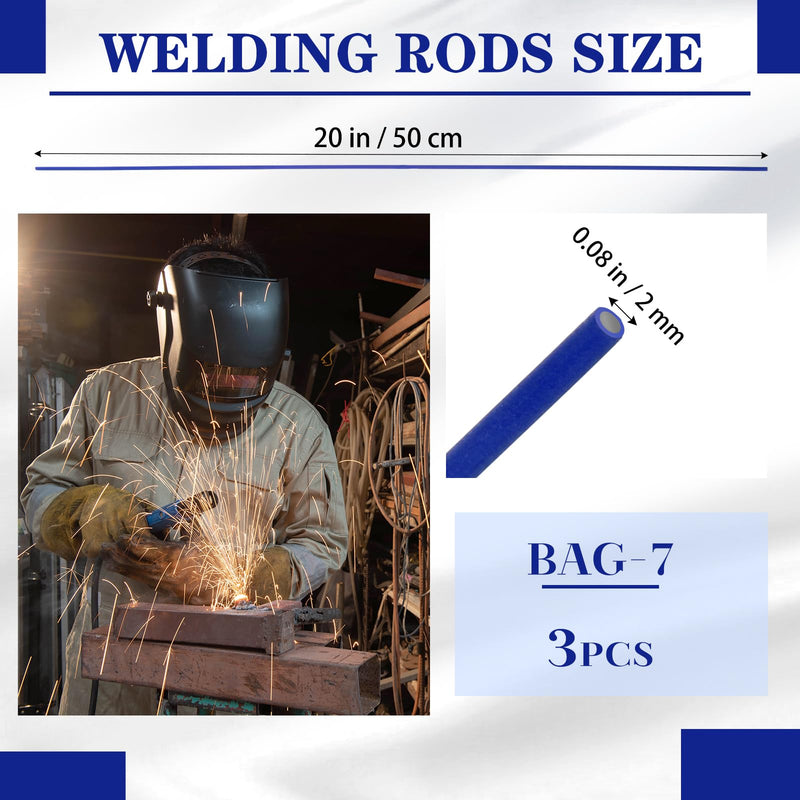 Hicarer 3 Sticks AWS BAg-7 Silver Brazing Rods 56% Silver Solder - Flux Coated Solder Kits, High Temperature Resistance, 2/25"x20" Size Brazing Welding Rods
