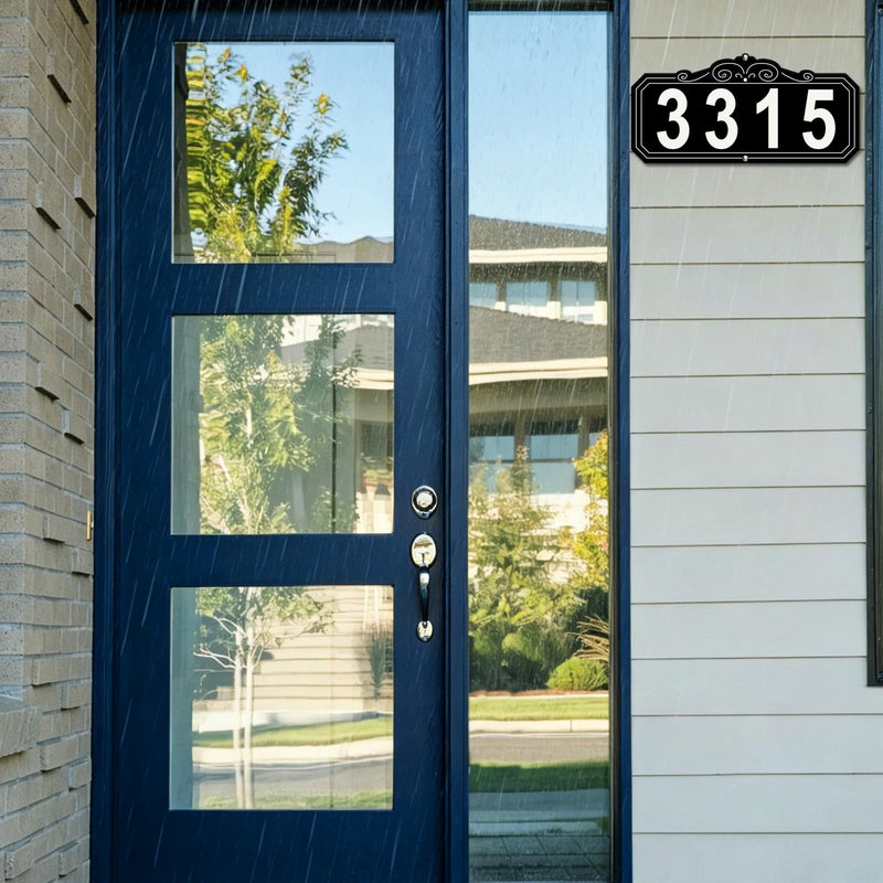 House Numbers for Outside,Yard Address Signs with Stakes, 28 x 13.4 InchWaterproof, Rustproof, House Number Yard Sign, Mailbox Number, Address Plaque. Use. Street, Home, Hotel, Office. (Black(Ground Mount)) Black(Ground Mount)