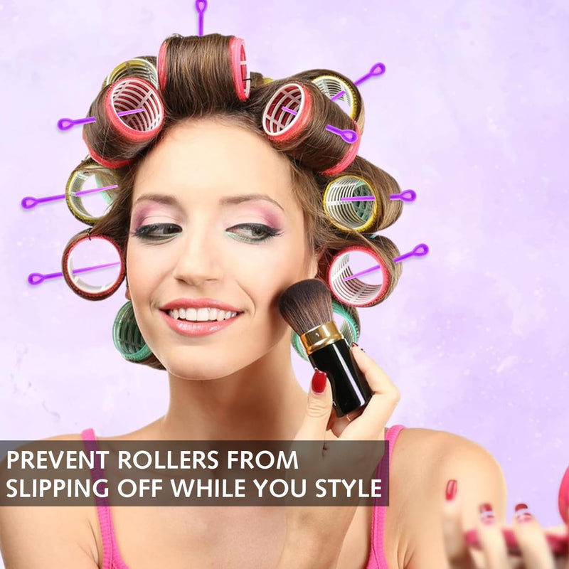 140 pcs Hair Roller Pins for Curling and Styling | Plastic, Brush Roller, Reusable Hair Styling Accessories, Hair Curling and Hairdressing
