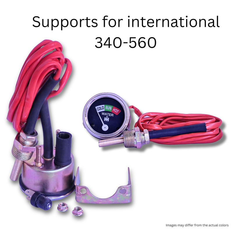 2-Gauges Replacement Instruments Kit - Oil Pressure & Water Temp Gauge Set - Fits in Farmall IH H, SH, SM, SMD, SMTA, W, SW (1947-1954) & International 230, 340, 350, 400, 450, 460, 560,