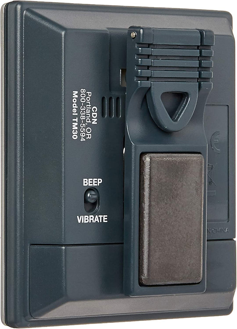 CDN Direct Entry 2- Alarm Digital Kitchen Timer | Counts Up & Down, 10 Hours by Hours, Minutes & Seconds, Big Digit, Loud & Long Audio/Vibrate Alarm, Stand, Hang, Magnet Mounting - TM30