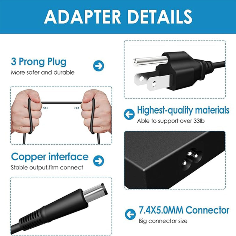 240W Power Supply Cord Compatible with Dell Docking Station WD19DC WD19DCS WD19S WD19 Thunderbolt Dock TB18DC TB16 TB15 Adapter Charger