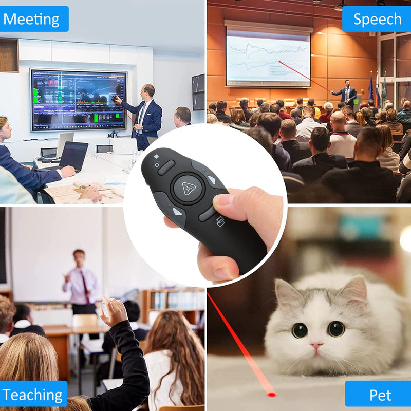 Presentation Clicker, Presenter Remote Clicker for Presentation Remote, PPT Clicker 2.4GHz USB Presentation Clicker for Computer, Laptop,