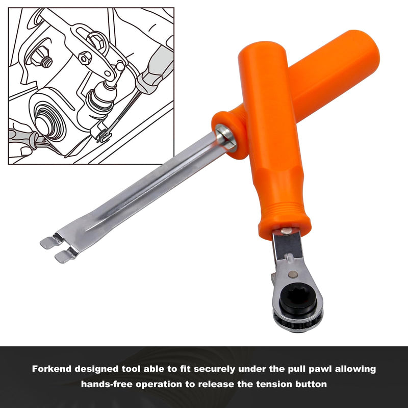 RYANSTAR RACING 2-Piece Automatic Slack Adjuster Release Tool Set for Air Brake System Adjustment - Includes Fork End Release Tool and Double Square Ratcheting Wrench Slack adjuster tools