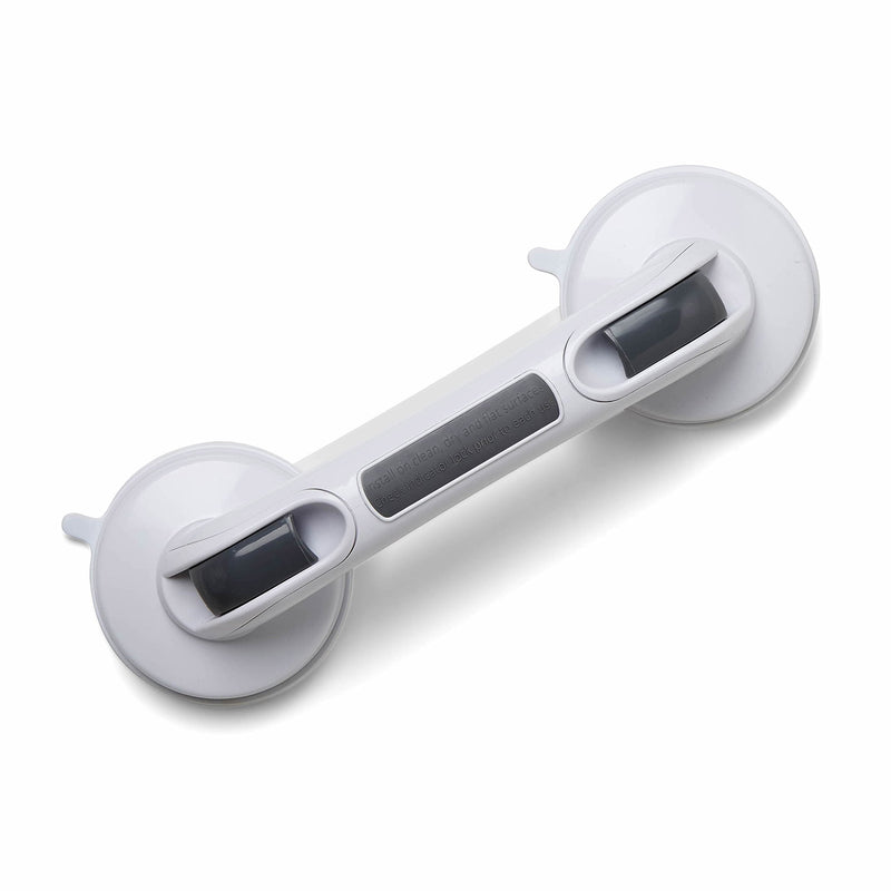 Medline Bath Safety Suction Cup Assist Bar, 12 Inch - Secure Grip, Easy Installation, Ideal for Medical Patients, Hospitals, Nursing Homes, White