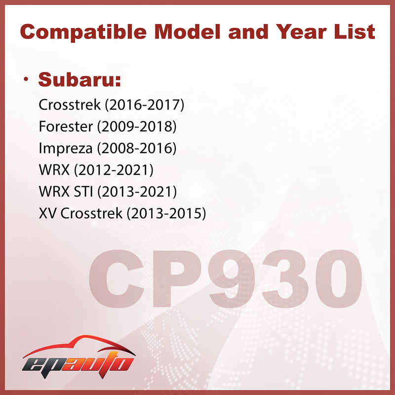 EPAuto CP930 (CF10930) Cabin Air Filter Replacement for Subaru Forester (2009-2018), WRX (2012-2021), WRX STI (2013-2021), Impreza (2008-2016), Crosstrek, XV Crosstrek (2013-2017)