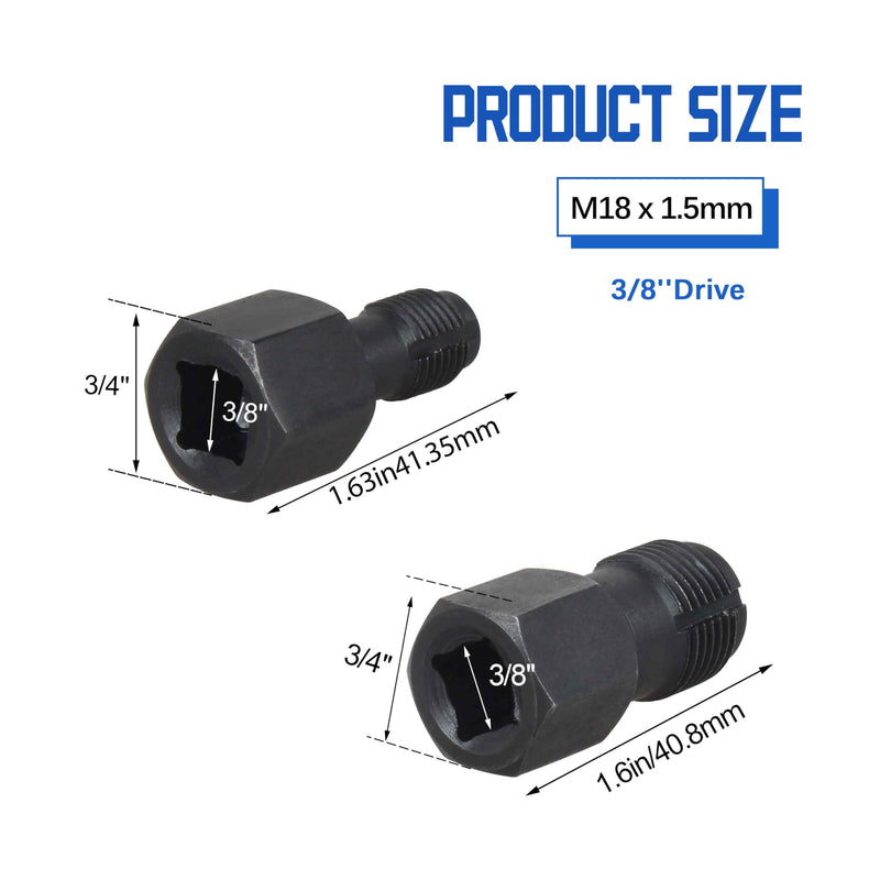 Oxygen Sensor Rethread Chaser M12 x 1.5mm and M18 x 1.5mm, use for Clean and Repair Damaged Threads,Thread Spark Plug Thread Repair