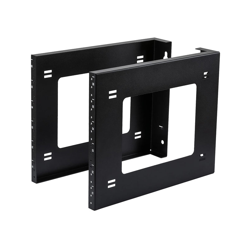 RIVECO 6U Open Frame Rack Wall Mount & Desktop Mount, No Assembly Required Server Rack for Network Equipment & Data AV HiFi Stereo Gaming Electronics Shelf