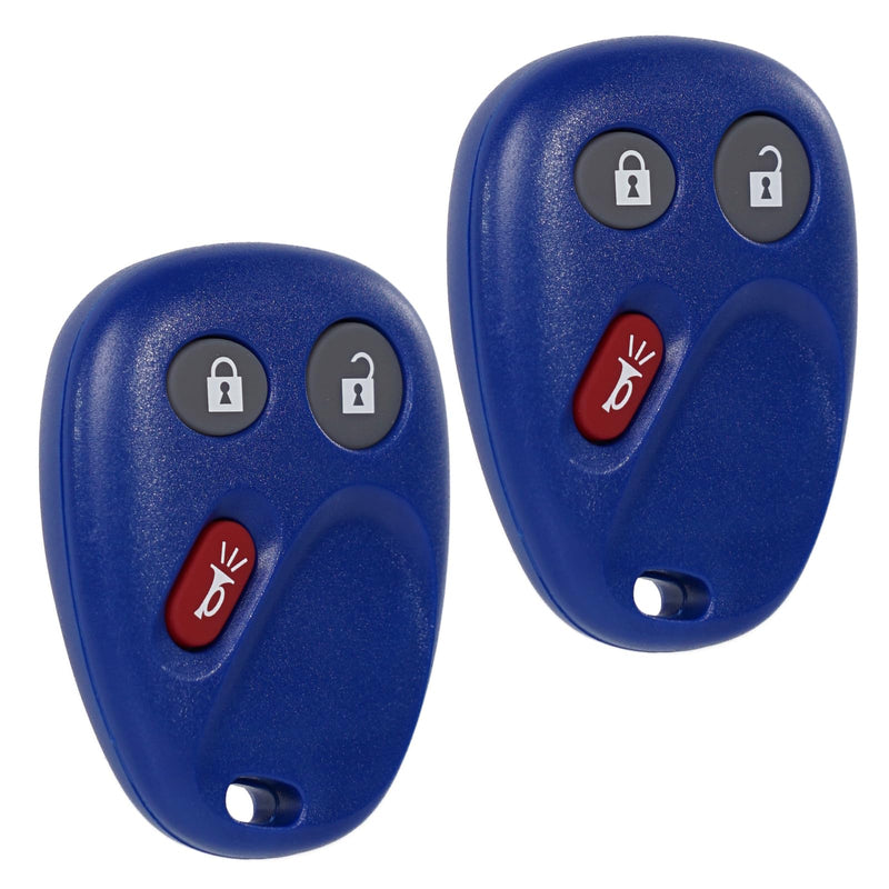 Keyless Entry Remote Control Key Fob Replacement Fits for GMC Sierra 1500 2500 HD Yukon XL 1500 Chevy Silverado 1500 Suburban Tahoe Hummer H2 Pontiac Torrent Saturn Vue 2003-2006 LHJ011 Blue