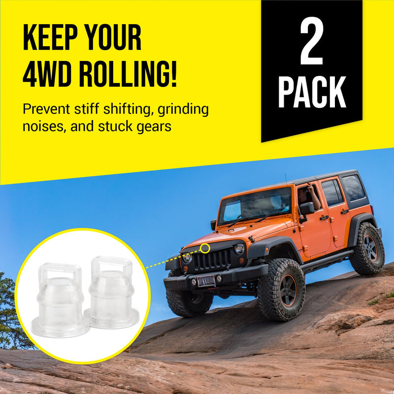 Mission Automotive 2-Pack Jeep Transfer Case Cable Bushing for Wrangler JK 2007-2018 – Repair Linkage, Replacement 68064273ab Bushing, Easy Install
