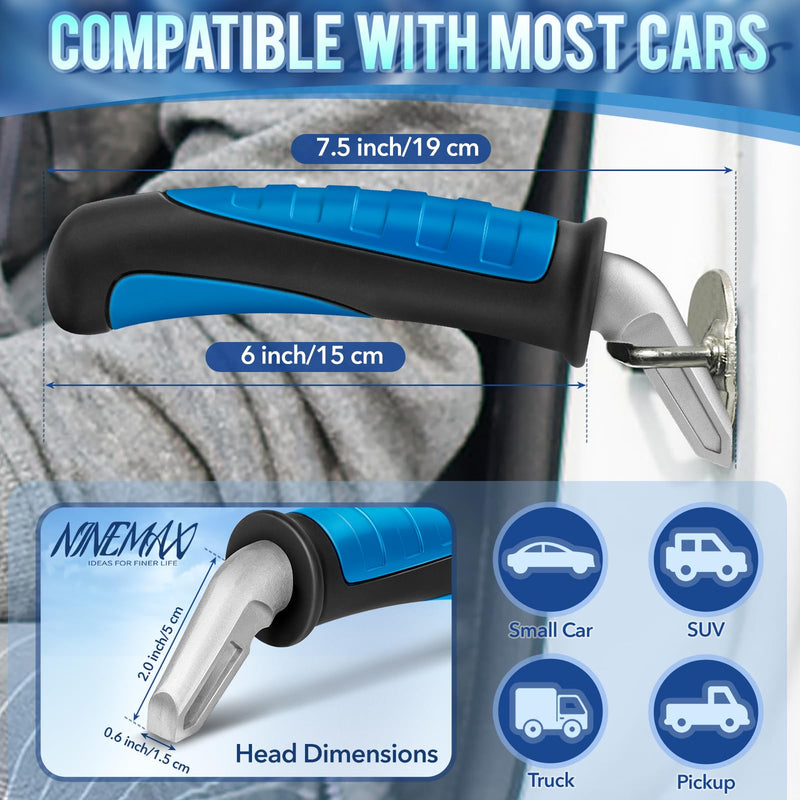 NINEMAX Car Door Handle for Elderly Car Handle Assist Support, Auto Grab Handles, Portable Car Door Cane for Seniors, Handicap (Black, Blue 1 pc) Black/Blue-1pc