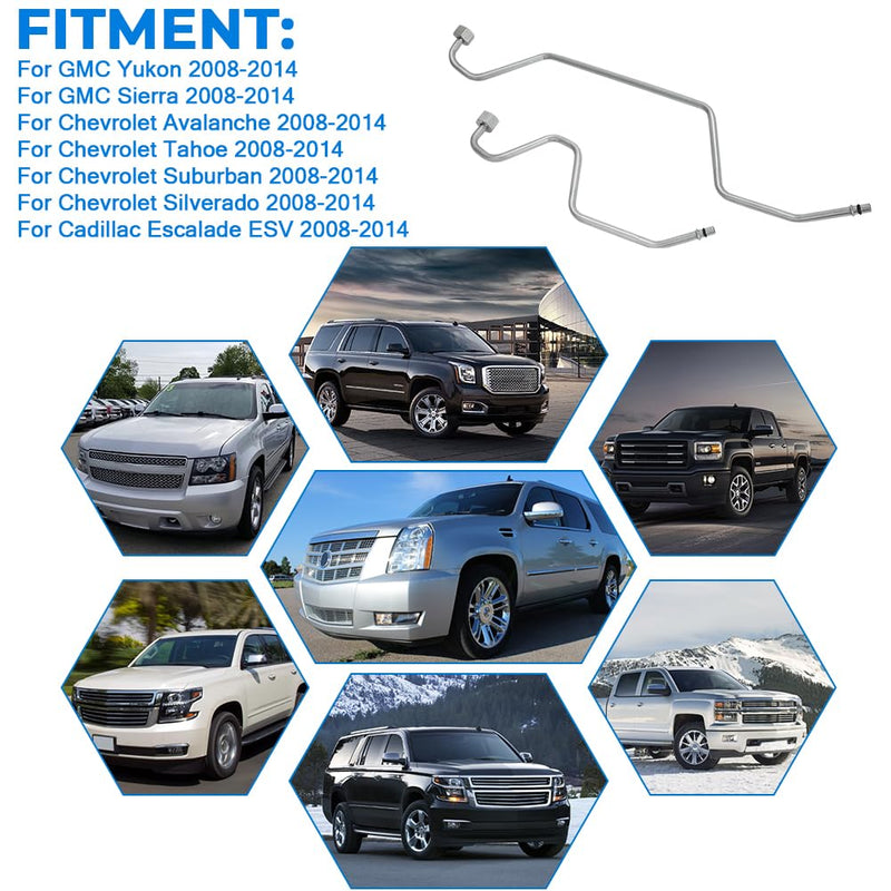  [AUSTRALIA] - For 2008-2014 Tahoe Suburban Avalanche Rack Pinion Transfer Lines Hard lines on Rack Replacement For 15254059 15254058