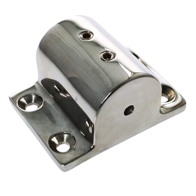Pair Marine Boat Hand Rail Fitting 316 Stainless Steel 90 Degree Stanchion Rectangle Base Mount Hand Rail Fitting for 7/8inch (22mm) Tube For 7/8"o.d Tube