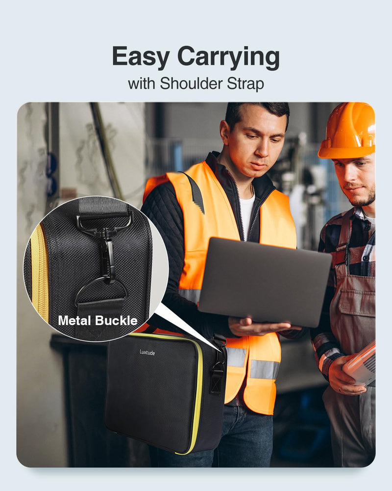 Luxtude Hard Tool Case for DEWALT 20V MAX XR Oscillating Multi-Tool DCS354B/ DCS356B, Portable Storage Cases Carrying Holder Organizer for DEWALT 20V MAX XR Battery & Charger (Case Only)