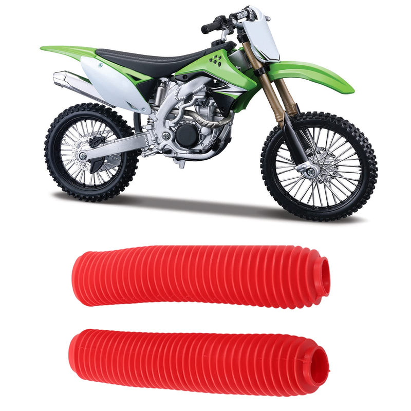 Keenso Pair Motorcycle Front Fork Shock Boots Dust Cover, Rubber Replacement for RM125 DR250 DRZ400 400 Other Other Other (Red), GeerPYBVZV6h9d-13