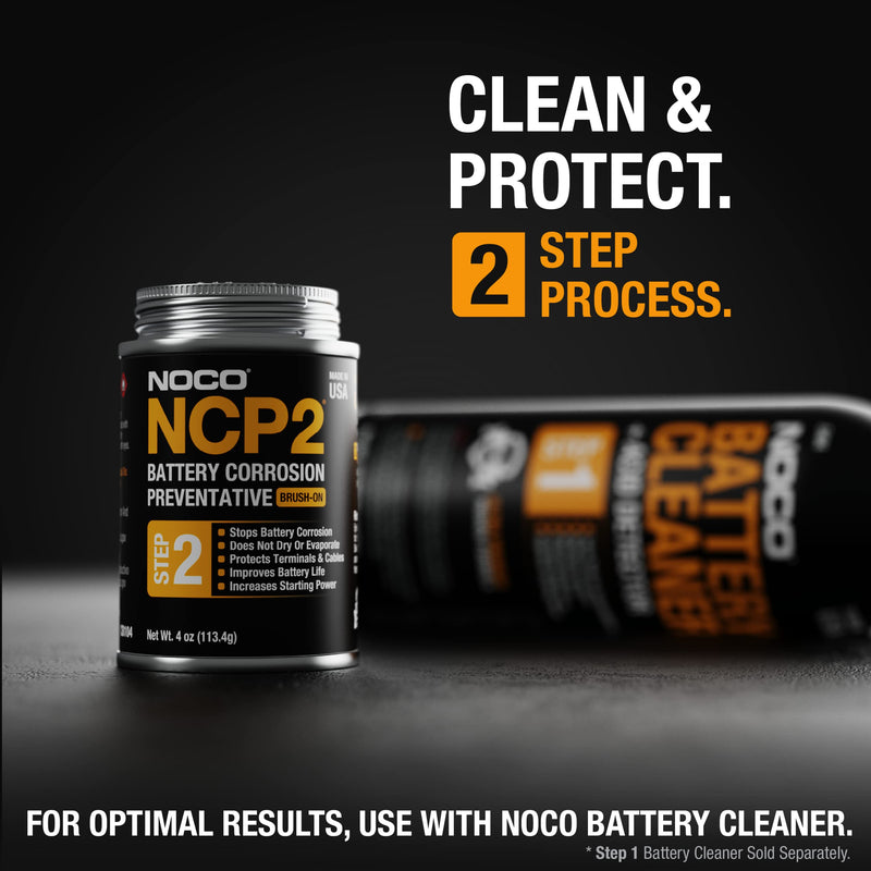 NOCO NCP2 CB104 4 Oz Oil-Based Brush-On Battery Corrosion Preventative, Corrosion Inhibitor, and Battery Terminal Protector Grease