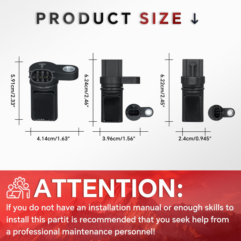 237316J900 23731AL605 2 Pcs Camshaft Position Sensor & 1Pcs Crankshaft Sensor Compatible with Nissan Altima/Maxima/Murano/Quest/350Z Infiniti FX35/G35/I35/M35 Replace 907-716 917-704 917-707