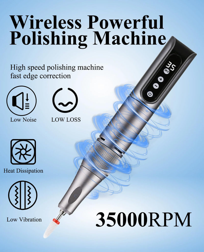 Cordless Repair & Care Kit - for Trimming, Polishing, Comfort Adjustment & Stain Removal, with 11 Attachments & Portable Case, 35000 RPM Polishing Machine