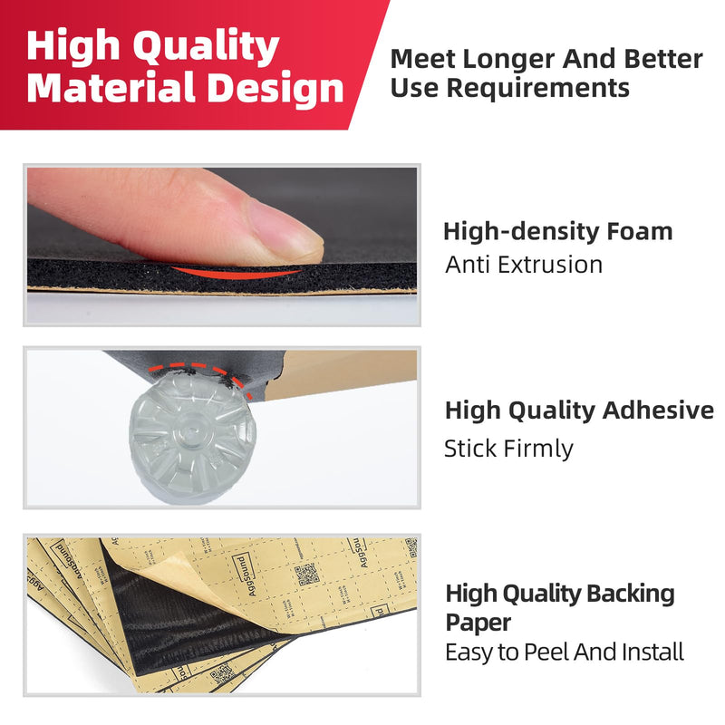 Roll Pack Sound Deadener for Cars-Auto Closed Cell Foam Noise Deadening Material-Heat Shield Insulation Dampening Mat, 157mil 6sqft 157mil-Closed Cell Foam