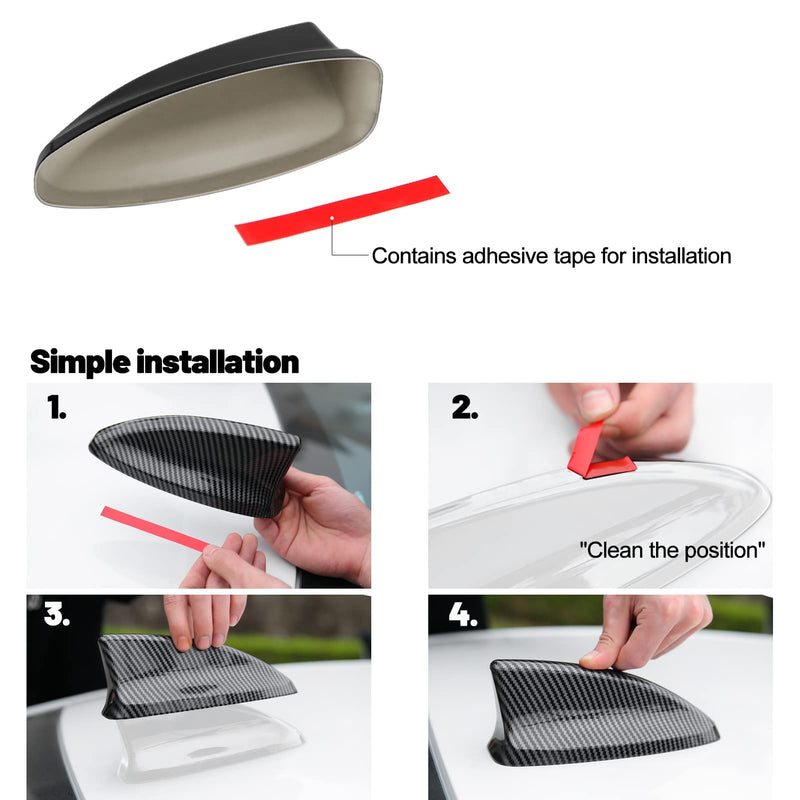 Thenice for 11th Gen Civic Accessories Antenna Topper Car Shark Fin Cover Exterior Decoration Compatible with Honda Civic 2022 2023 2024 2025 2026 -Glossy Black