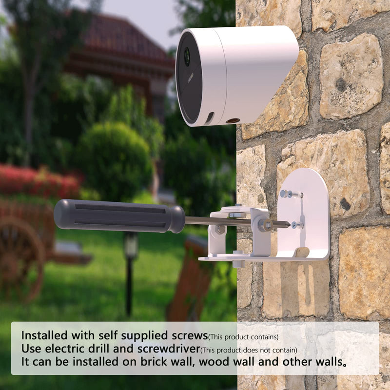 Teccle Metal Wall Mount for SimpliSafe Outdoor Camera, Anti-Drop, 360 Degree Adjustment Swivel Mount Bracket (Camera Not Included) (2 Pack) Pack of 2 (not included Camera)