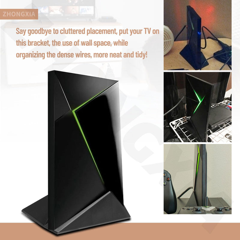 Vertical Stand Organizer Compatible with Nvidia Shield Android TV (2017/2019 Pro Models) / Durable Composite TV Mount