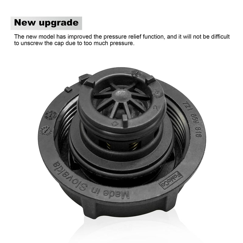 Engine Coolant Reservoir Cap Fits for Ford Mustang Gt F150 V6 V8 Lincoln MKZ 2015-2021 Escape 2013-2019 Land Rover Volvo 2020-2021 Coolant Overflow Caps Cold Case Radiator Cap Replacement DG93-8101-AA