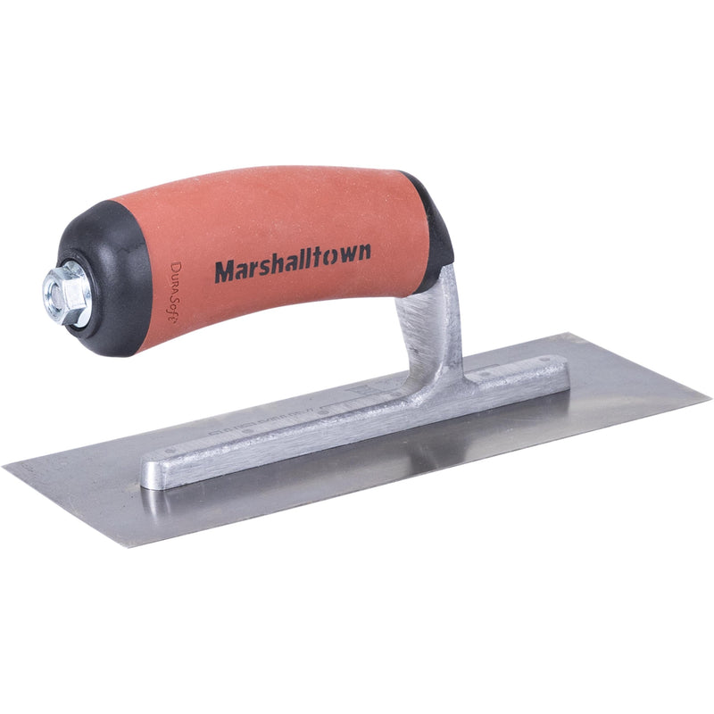 MARSHALLTOWN Mini Margin Trowel, 8 x 3 Inch Carbon Steel Blade, Concrete Finishing Trowel for Steps and Countertops, Made in USA, 11D Carbon Steel / DuraSoft