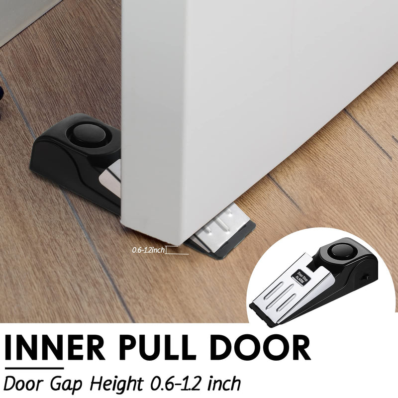 8 Pieces Door Stop Alarm Door Stoppers with 120 dB Security Alarm Doorstops Wedge Doors Stopper Alarms for Travel Apartment Home House Doors Stoppers Safety Tools