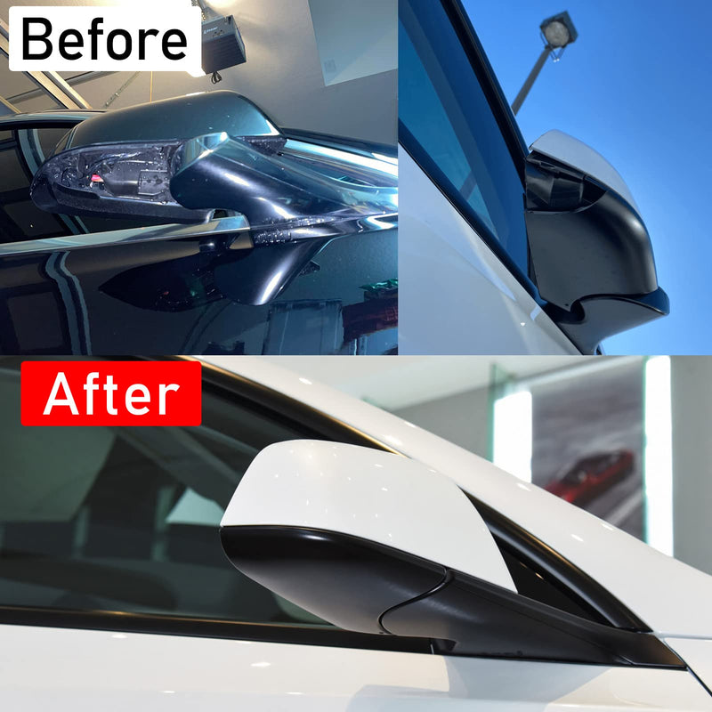 Jaronx Compatible with Tesla Model Y Mirror Bottom Cover 2018-2024, Right Passenger Rearview Mirror Lower Base Cover, Side Mirror Base Cover Replacement for Tesla Model Y Wing Mirror Repair(Right) Right Side Black