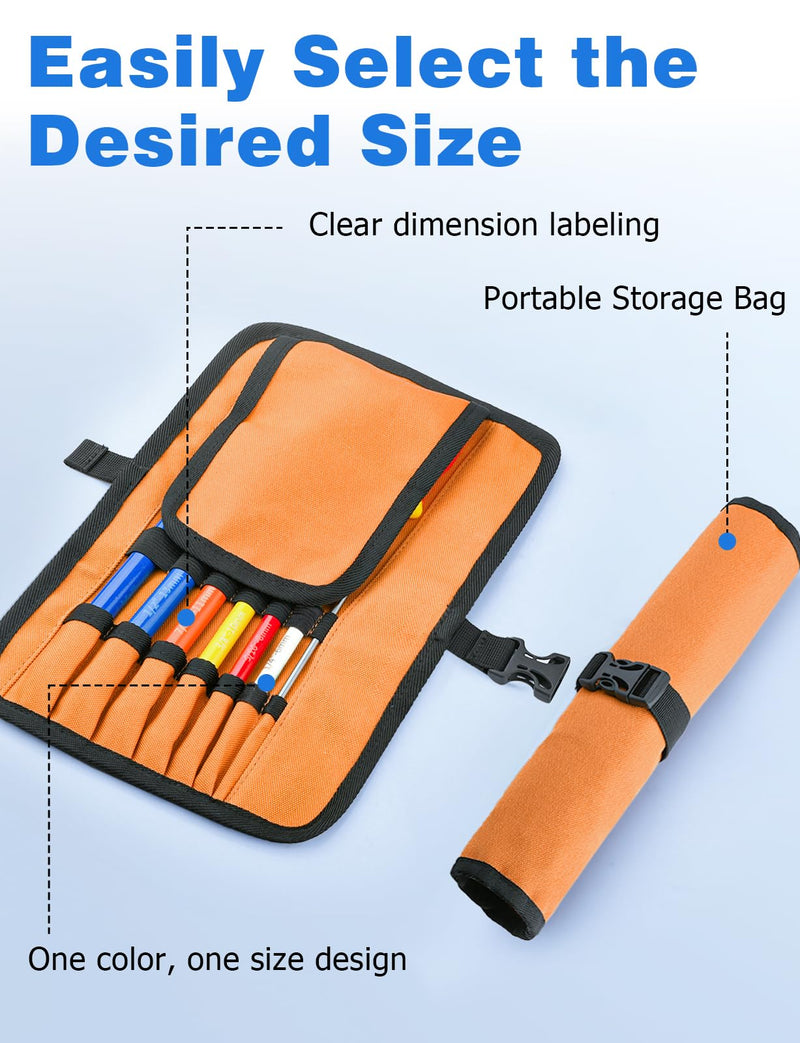 Mellbree Rope Splicing Tools, 7 Pcs 1/4", 5/16", 3/8", 7/16", 1/2" Rope FID with Pusher for Boating, Sailing, Dock Lines & Anchor Ropes – Heavy Duty for Braid Ropes