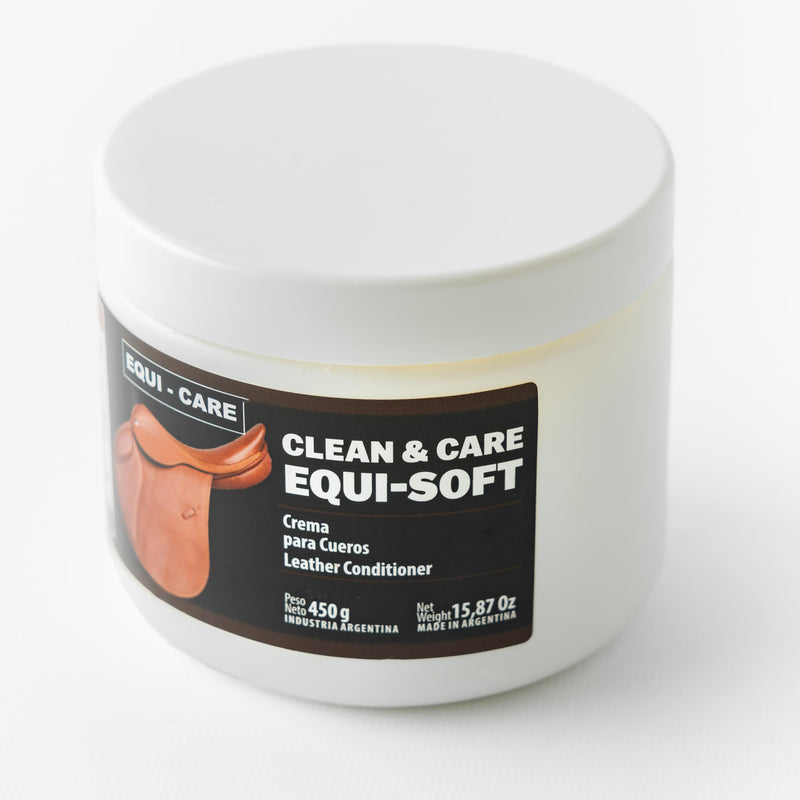  [AUSTRALIA] - EQUI - CARE: Clean & Care Equi Soft. Leather Conditioner and Softener for Leather Goods. Reduce wear and Tear for Saddles, Boots and Leather tack. Keeps Leather tack and Equipment Soft and Supple. 450 Grs - 15,87 Oz