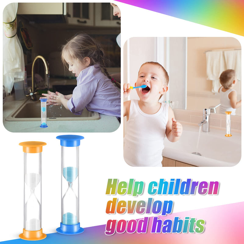 Set of 40 Pcs Sand Timer Kids 1 Minute Sand Timer Classroom 1 Minute Acrylic Covered Hourglass Clock for Preschool Teacher Supplies, 3.35 x 0.98 x 0.98 Inches(Multicolor) Multicolor