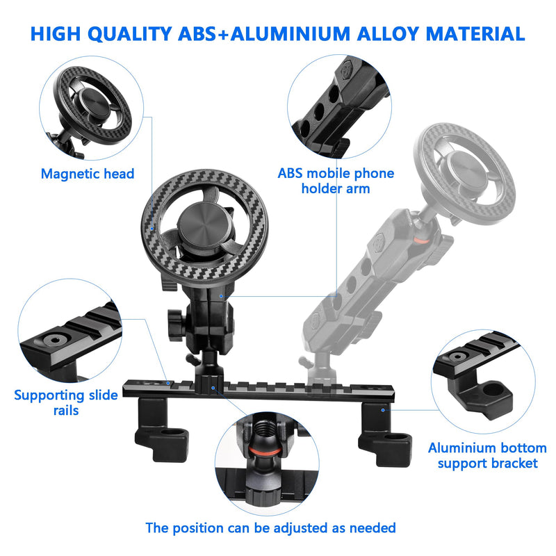 Magnetic Phone Holder for RAM Truck 1500/2500/3500 & TRX 2019+, No-Drill | Magnetic Phone Mount for Car Accessories, 360° Adjustable Compatible with MagSafe iPhone 12-17 Series, OEM Screw Installation
