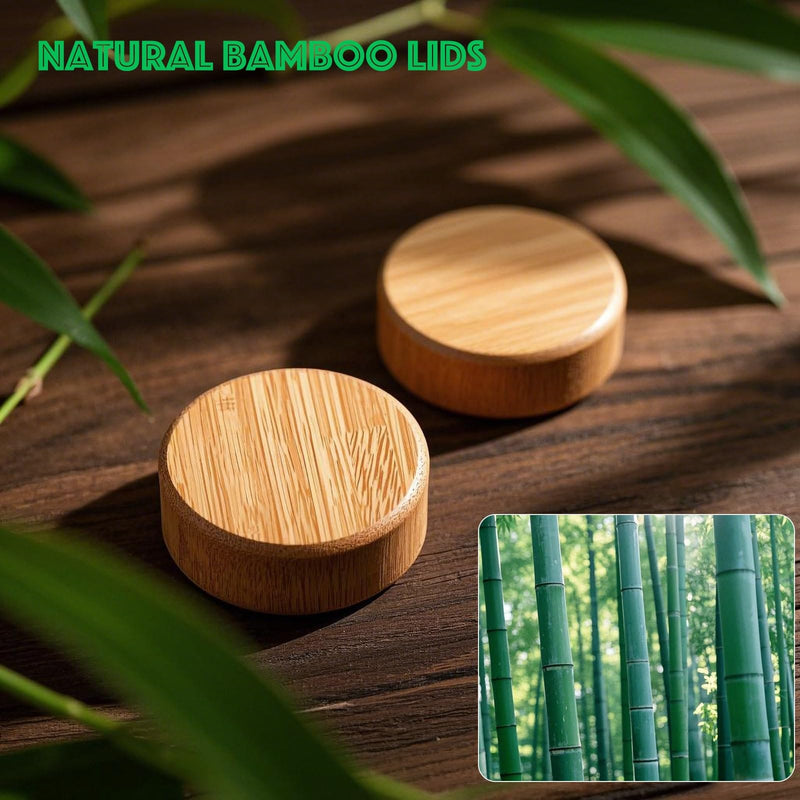 48 Pcs Spice Jars Bamboo Lids Replacement,Fits 4 Oz and 8 Oz Glass Spice Jar,For Square and Round Plastics Spice Jars,Jar Not Included (48) 48