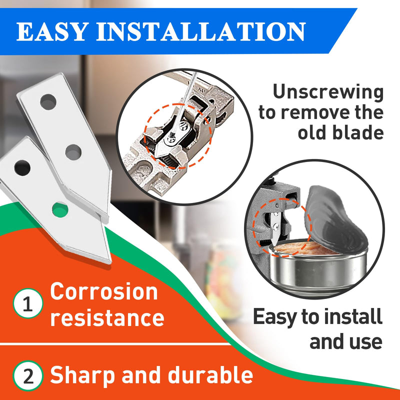 4 Pcs Commercial Can Opener Replacement Blades Compatible with Edlund #1 Can Opener, Easy to Replace 4 Pack