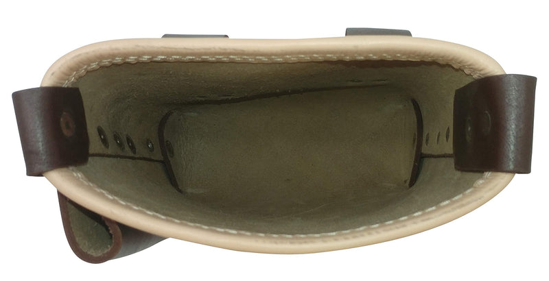 3850-CHOC Bolt Bag with Spud Wrench Holder and Snap Holder | Ironworker Bolt Bag, Medium Size | Premium, Ultra Durable Buffalo Leather | Commercial Grade Sliding Tool Belt Accessory