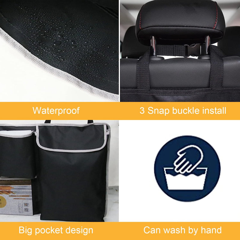 UYYE Trunk Hanging Organizer, Backseat Bag, Car Interior Accessories with 4 Pockets & 2 Mesh Pouches for Groceries, Will Provide More Storage Trunk Space for SUV, Jeep, MPVs A