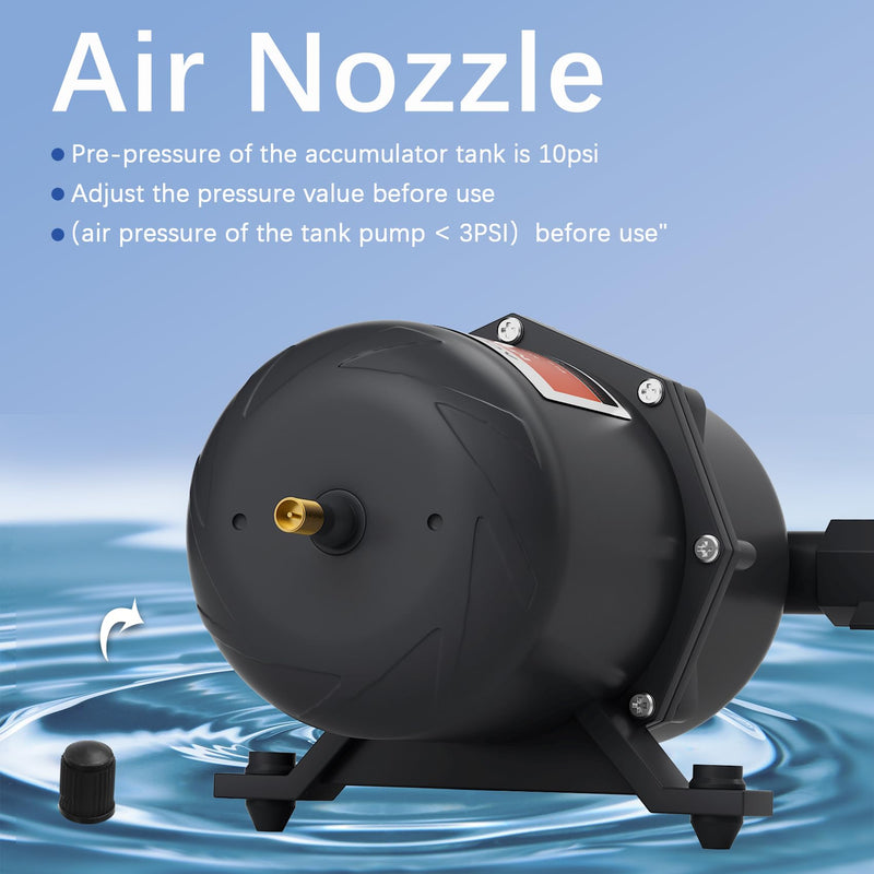Pre-Pressurized Accumulator Tank, 0.75L Max 125PSI, 1/2 MNPT Port Fitting,Suitable for RV, Boat, Travel Trailer, Caravan